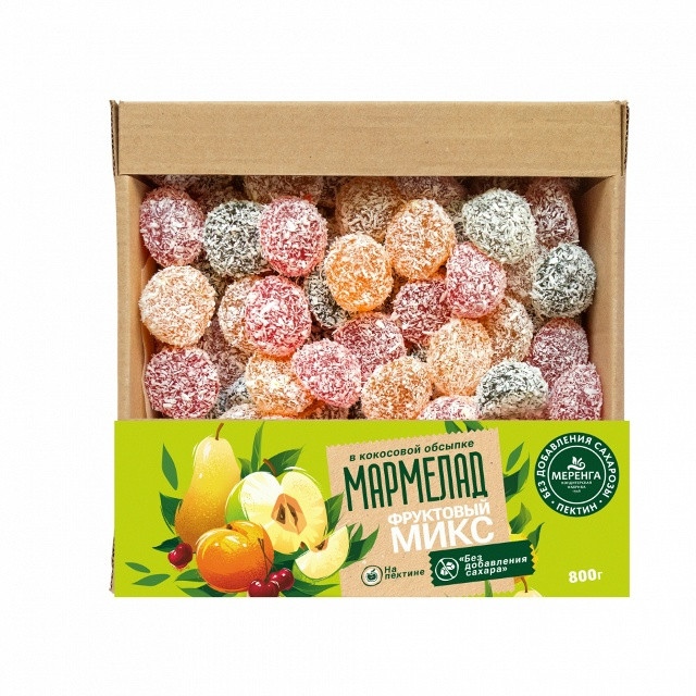  Меренга Мармелад в кокосовой обсыпке Фруктовый микс , 800г     в Самаре