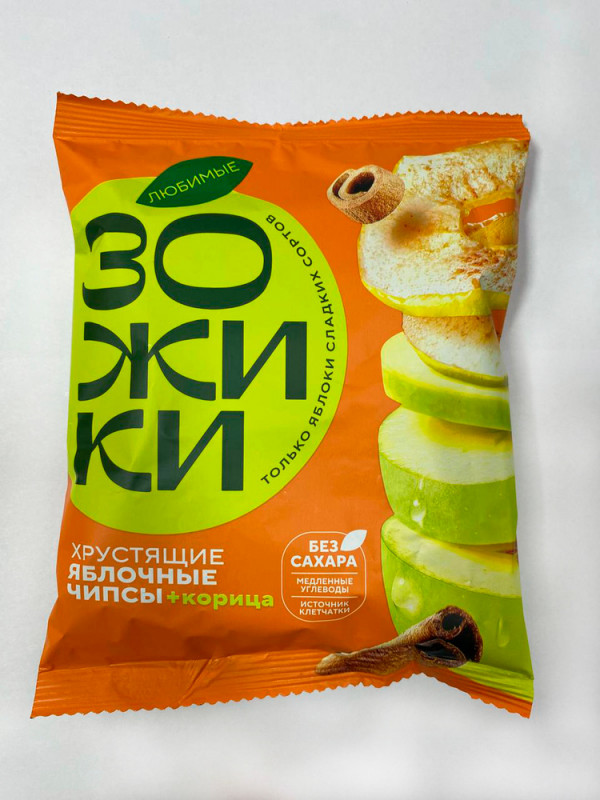 №1 Зожики Яблочные+корица чипсы, 25г  в Самаре