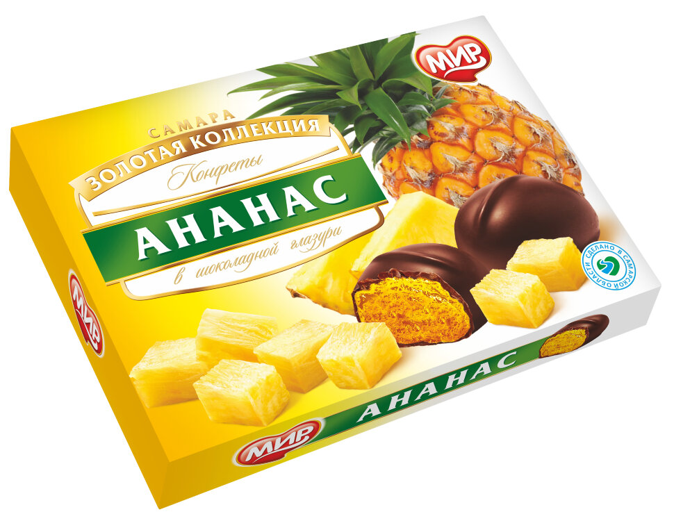  КФ МИР Ананас в шоколадной глазури 160г в Самаре